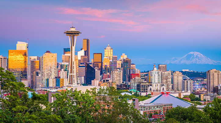 Vibrant Seattle Skyline