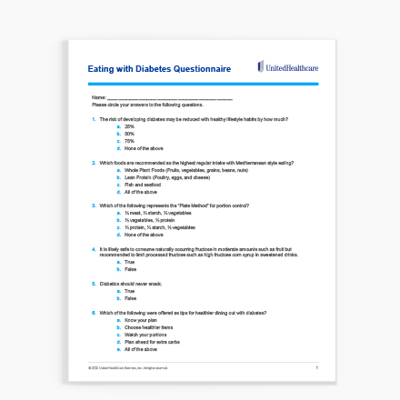 Eating with Diabetes Answers