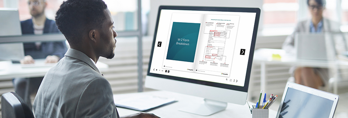 Client browsing W-2 Form breakdown