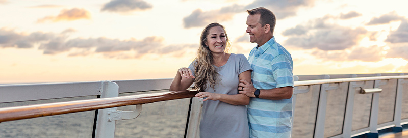 Couple enjoying cruise