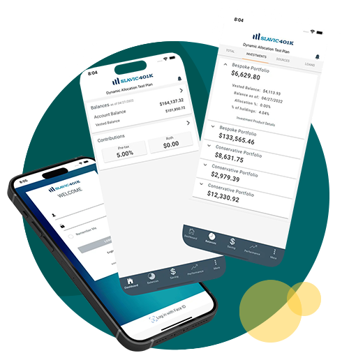 Slavic401k App Mockup
