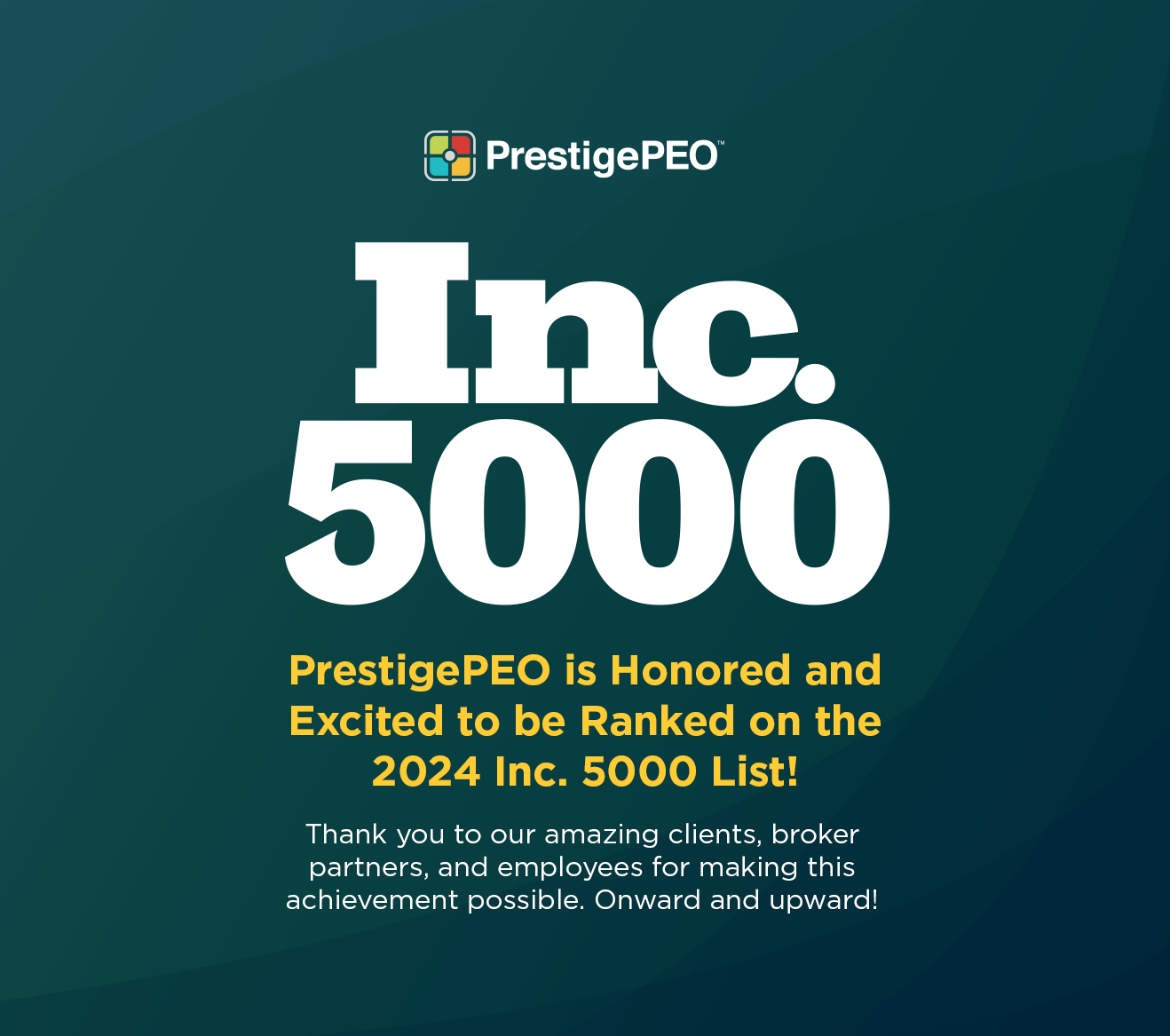 PrestigePEO Ranks on the 2024 INC. 5000 LIST With Three-Year Revenue Growth of 115 Percent